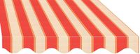 Offene-Markise "BASIS", ca. 350 x 250 cm - Weiß/Orange