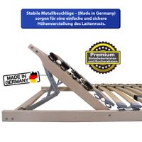 7-Zonen- Lattenrost Ergo 90x200 cm , Kopfteil verstellbar, zerlegt