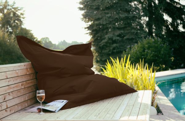 Outdoorfähiger Riesensitzsack ca. 140 x 180 cm, Farbe dunkelbraun