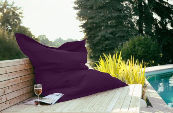 Outdoorfähiger Riesensitzsack ca. 140 x 180 cm, Farbe brombeer