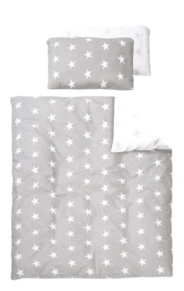 Bettwäsche 2-tlg 'Little Stars', 100x135 cm, 100% Baumwolle, Decken-& Kissenbezug