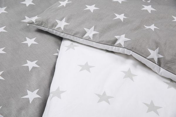 Bettwäsche 2-tlg 'Little Stars', 100x135 cm, 100% Baumwolle, Decken-& Kissenbezug