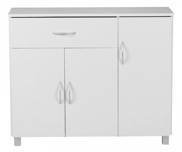 Sideboard Weiss 90 x 75 cm mit 3 Türen & 1 Schublade
