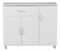 Sideboard Weiss 90 x 75 cm mit 3 Türen & 1 Schublade