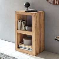 Akazie Standregal Massiv 88 cm mit 2 Böden Massivholz