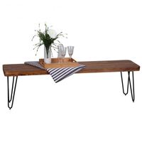 Massivholz Sheesham Sitzbank 160 x 40 x 45 cm
