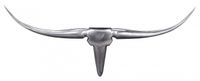 Wanddekoration Geweih Bull M 100 cm Aluminium silbern