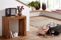 Massivholz Beistelltisch 60 x 35 x 60 cm Sheesham