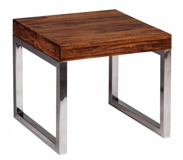 Sheesham Beistelltisch Massiv 45 x 45 x 40 cm Massivholz
