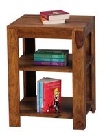 Sheesham Massivholz Standregal mit 2 Böden 44 x 44 x 60 cm