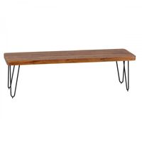 Massivholz Sheesham Sitzbank 180 x 40 x 45 cm