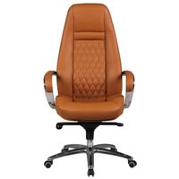 Bürostuhl Austin Echtleder Caramel Schreibtischstuhl Chefsessel Drehstuhl mit Synchronmechanik