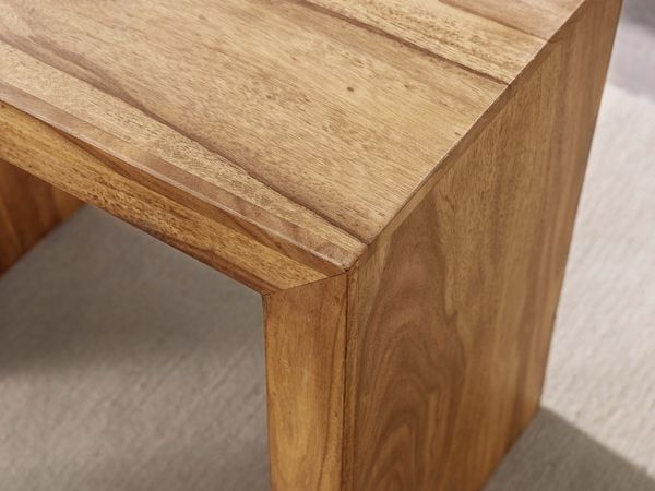 Akazie 3-teiliger Satztisch Massiv Beistelltisch Massivholz