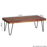 Massivholz Sheesham Couchtisch 115 x 60 x 40 cm