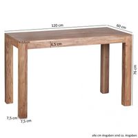 Design Esstisch Massiv 120 x 60 x 76 cm Akazie
