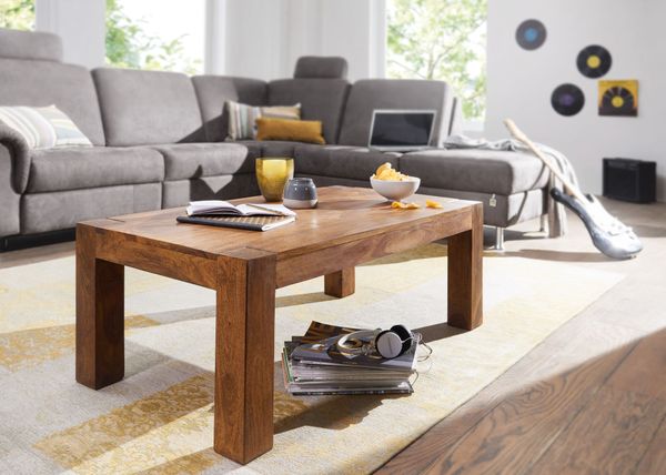 Sheesham Couchtisch Massiv 110 x 60 cm Massivholz