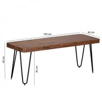 Massivholz Akazie Sitzbank 120 x 40 x 45 cm Neu