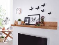 Massivholz Wandregal 160 cm Akazie Wandboard