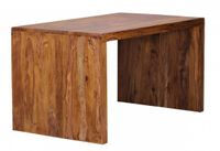 Design Natur Sheesham Massivholz Schreibtisch 160 x 80 x 76 cm