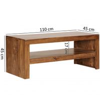 Durban Sheesham Massiv Couchtisch 110 x 45cm Massivholz