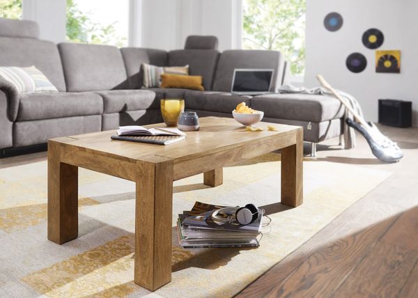 Akazie Couchtisch Massiv 110 x 60 cm