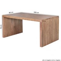 Design Natur Akazie Massivholz Schreibtisch 160 x 80 x 76 cm