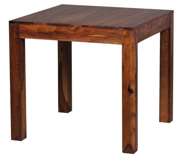 Design Esstisch quadratisch Massiv 80 x 80 cm Sheesham Massivholz