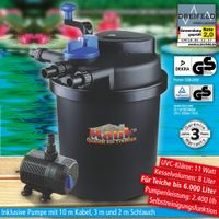 Teichdruckfilter-Set mit "Spin Clean" Funktion