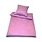 Baumwoll-Satin Bettwäsche Uni 80 x 80 + 155 x 200 cm, Farbe flieder