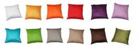 Baumwoll-Satin Kissenhülle Uni 2x 40/40 cm, Farbe grau
