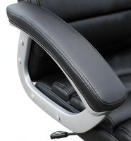 Bürostuhl Leder Optik Schwarz Schreibtischstuhl Chefsessel Drehstuhl mit XXL Polsterung