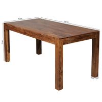WOHNLING Design Esstisch Massiv 160 x 80 x 76 cm Sheesham Massivholz