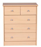 Kommode Buche 60 x 70 x 35 cm Sideboard Anrichte mit 5 Schubladen