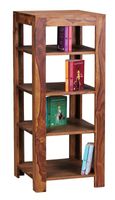 Sheesham Massivholz Standregal mit 4 Böden 44 x 44 x 105 cm