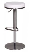 Barhocker Wohnling Durable M7 Edelstahl gebürstet Weiß