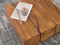 Beistelltisch Massivholz Sheesham Wohnzimmertisch 44 x 44 x 30 cm Couchtisch