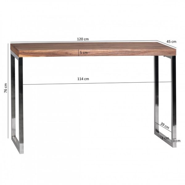 Exklusiver Massivholz Konsolentisch 120 x 45 x 76 cm Tisch Akazie Massiv