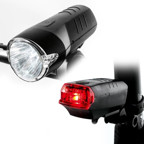 LED-Fahrradleuchten-Set OSRAM, Schwarz