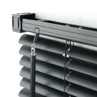 Kunststoff-Jalousie, schwarz, 220 x 50 cm