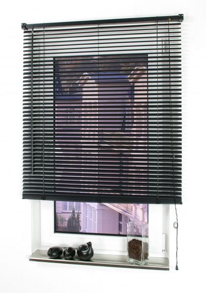 Kunststoff-Jalousie, schwarz, 160 x 80 cm