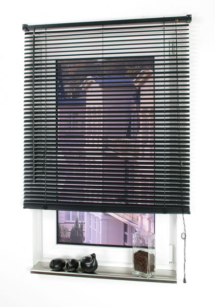 Kunststoff-Jalousie, schwarz, 160 x 60 cm