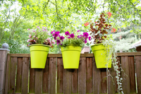 KHW Geländerblumentopf Flowerclip, 3er Set, grün