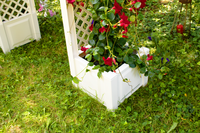 KHW Rosenbogen mit 2 Pflanzkästen, weiß