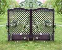 Spalier 100 cm mit zwei Erdspießen 2er Set, anthrazit