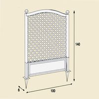 Spalier 100 cm mit zwei Erdspießen 2er Set, anthrazit
