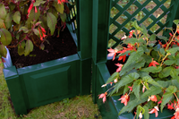 Pflanzkasten mit Spalier 43 cm, grün - 2er Set