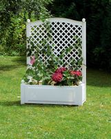 KHW Pflanzkasten groß mit Spalier, weiß