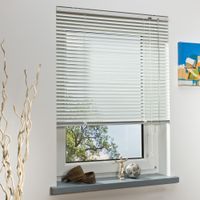 Aluminium-Jalousie, weiß, 130 x 50 cm