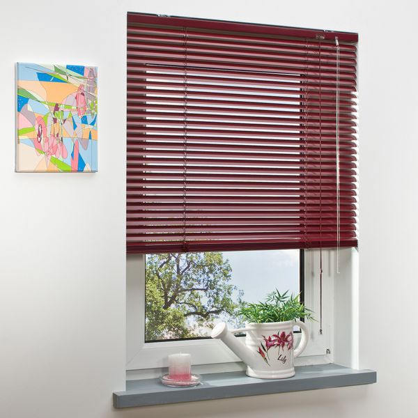 Aluminium-Jalousie, bordeaux, 160 x 60 cm