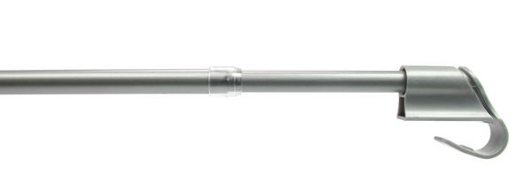 Bistrostange, Scheibengardinenstange 12 mm Ø, Klemmträgermontage, silbermatt, ausziehbar 55-85 cm